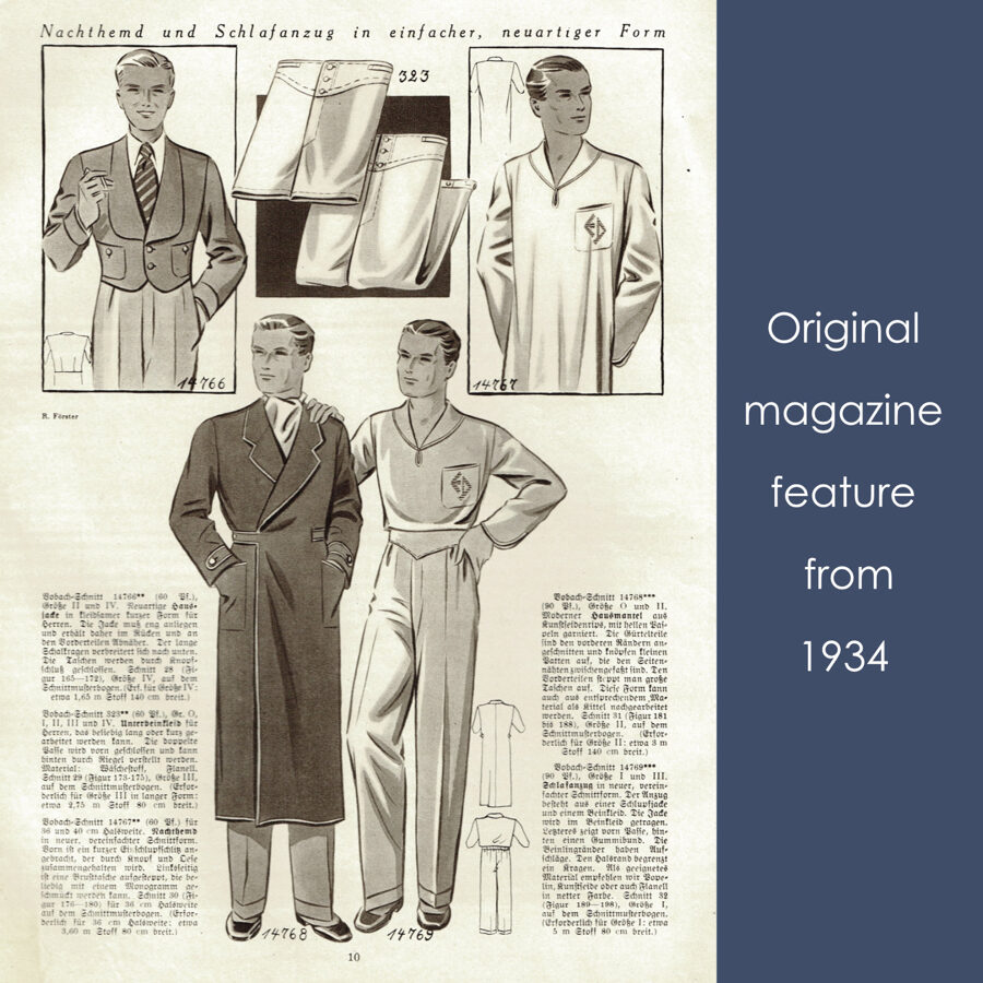 1930s Men's Underwear PDF Pattern - Menswear PDF Patterns