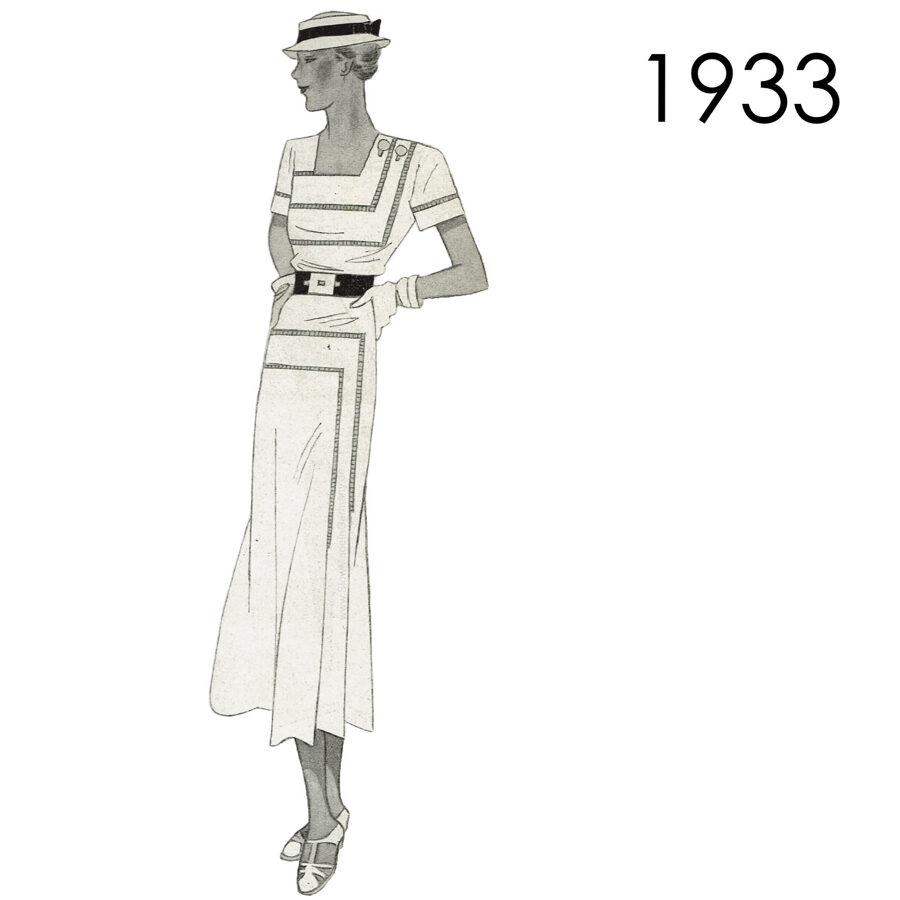 1933 Dress pattern in 96 cm/ 37.8" bust