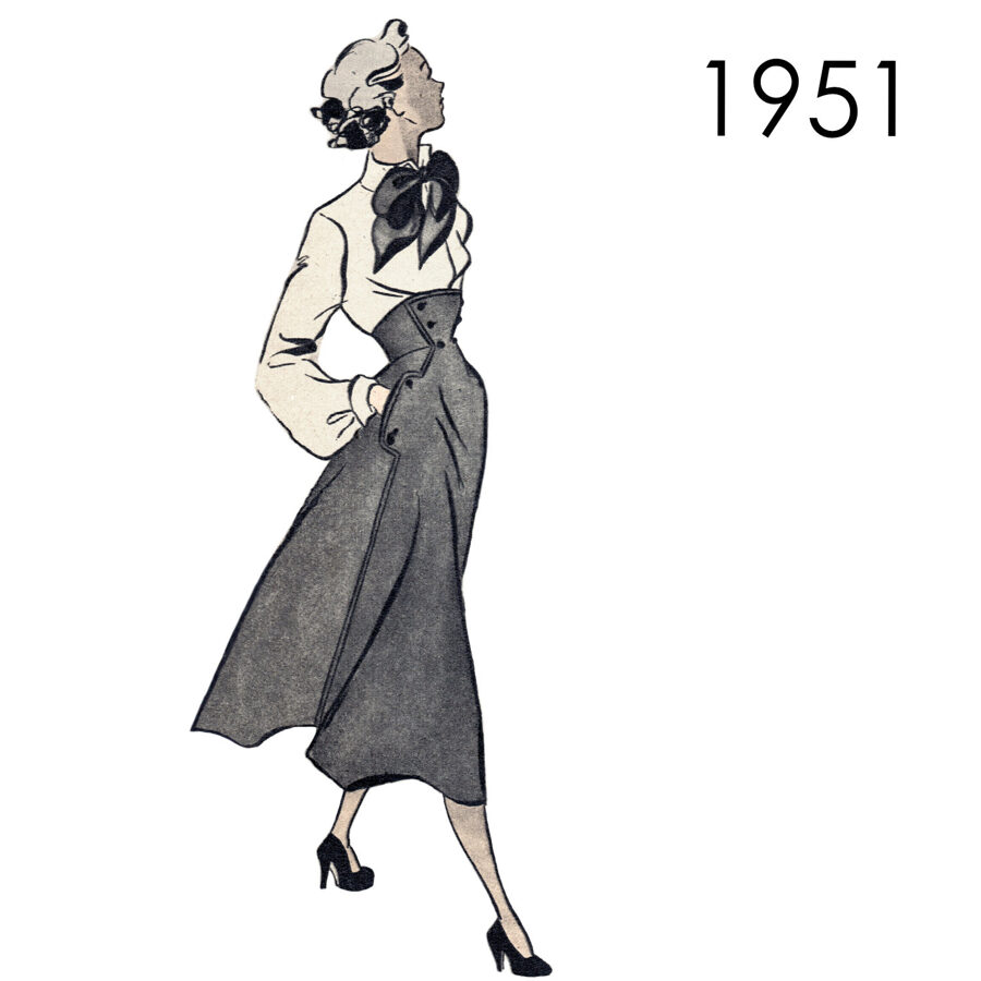 1951 Dress pattern in 96 cm/ 37.8" bust