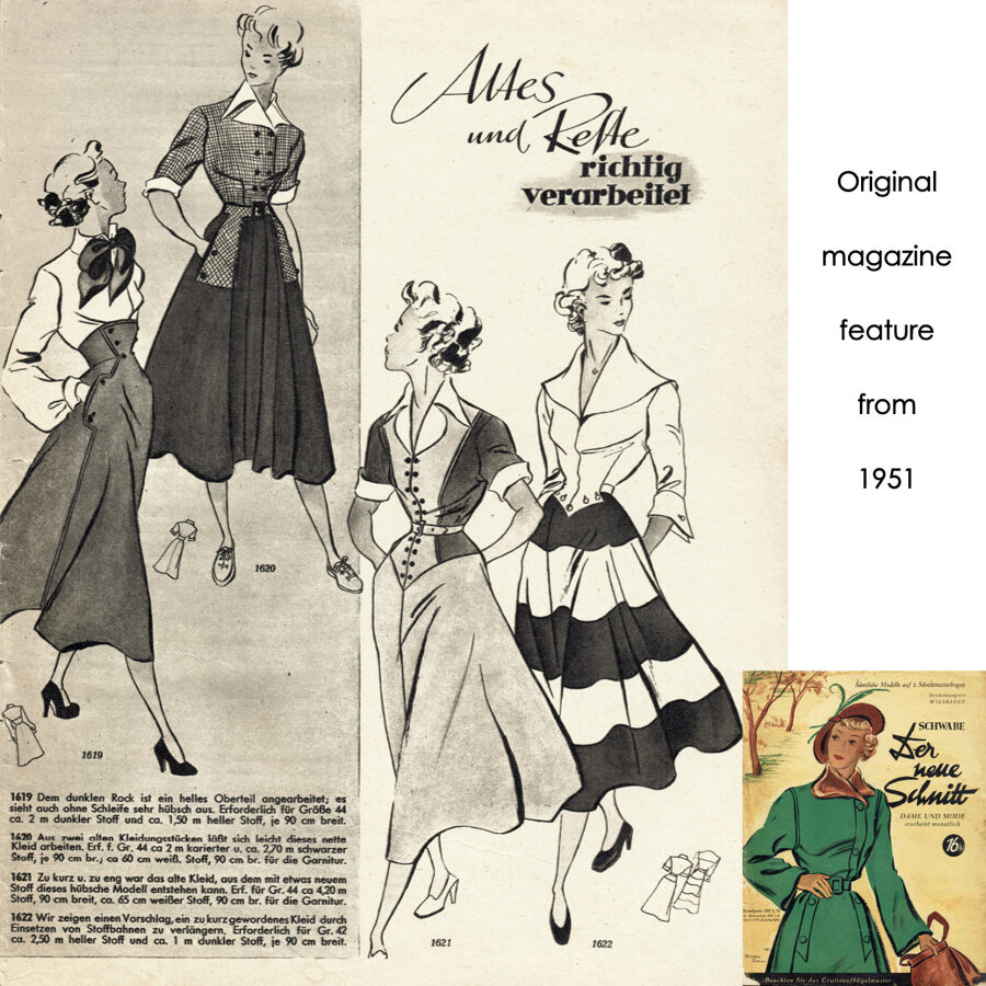 1951 Dress pattern in 96 cm/ 37.8" bust