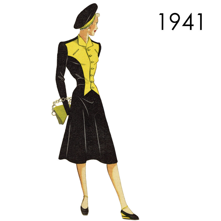 1941 Dress pattern in 120 cm/ 47" Bust