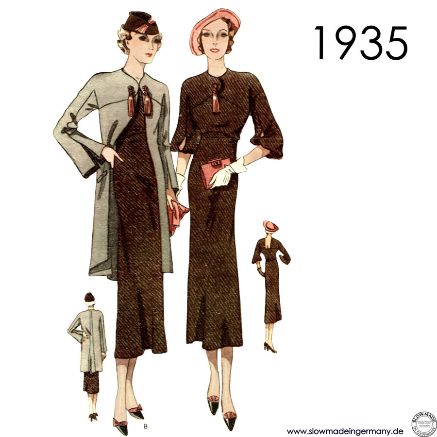 1935 Dress pattern in 104 cm/ 41" bust