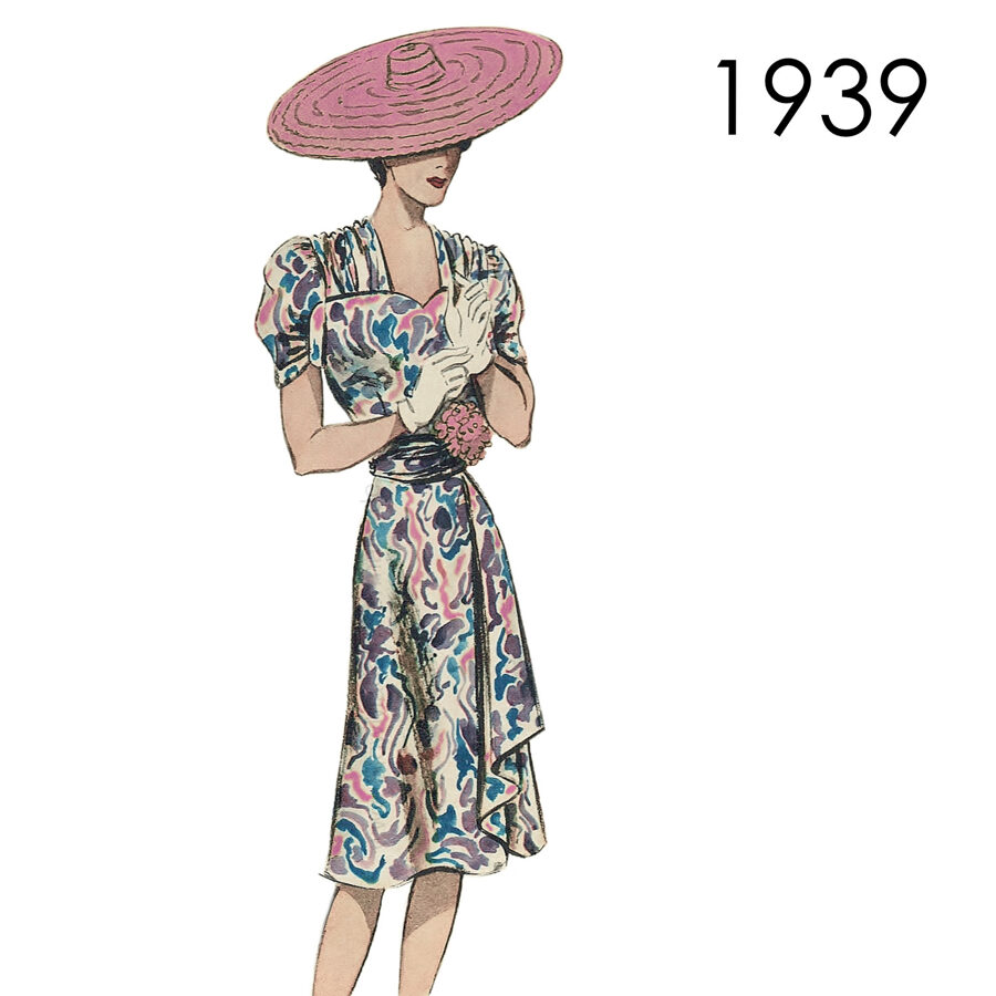 1939 Dress pattern in 102 cm/ 40" bust