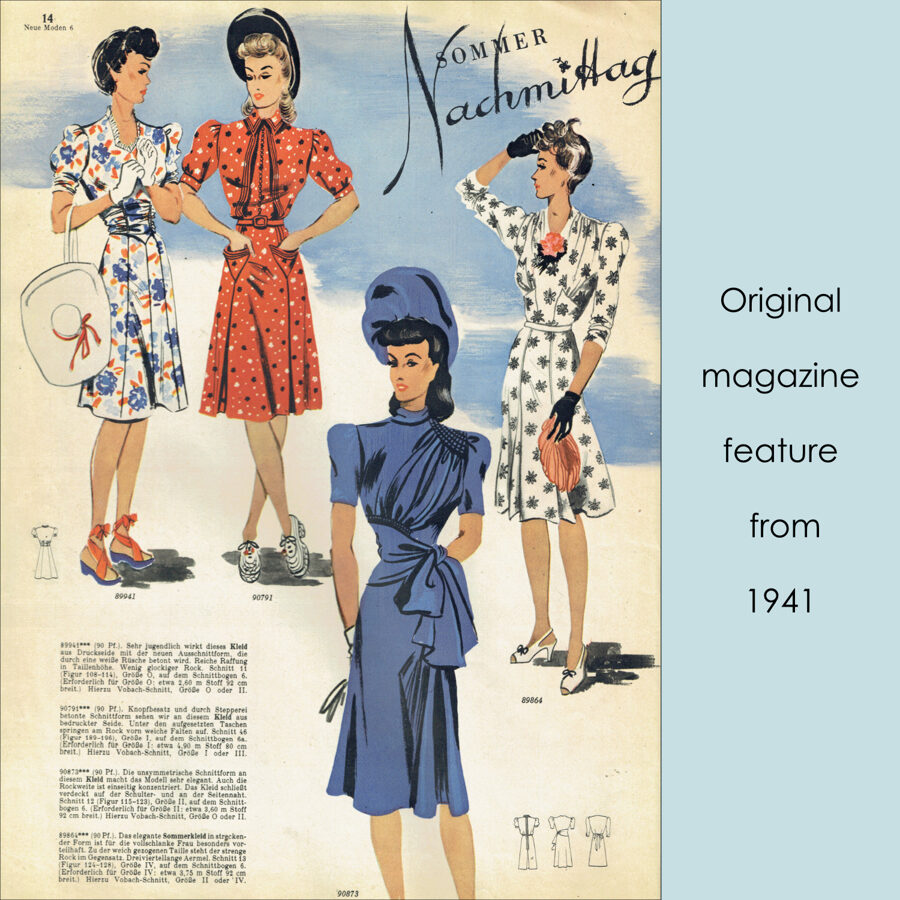 1941 Dress pattern in 108 cm/ 42.5" bust