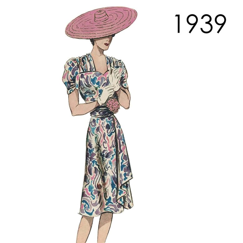 1939 Dress. Bust in 102 cm (40")