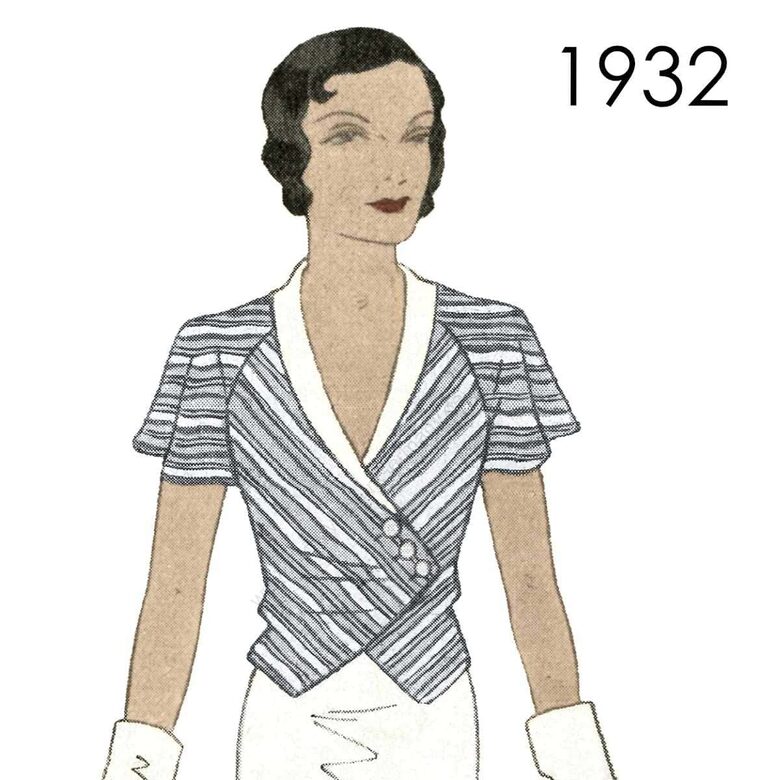 1932 Blouse. Bust 96 cm (37.8")