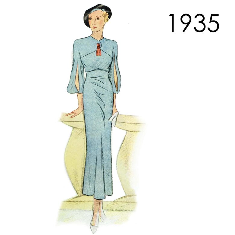 1935 Dress. Bust 104 cm (41")