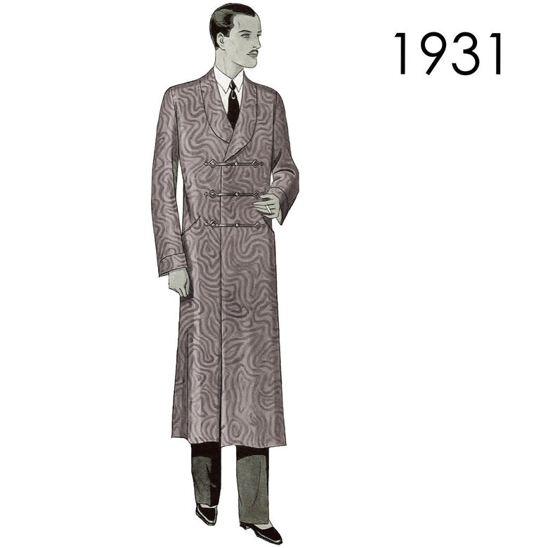 1931 Housecoat Robe. Chest 112 cm (44")