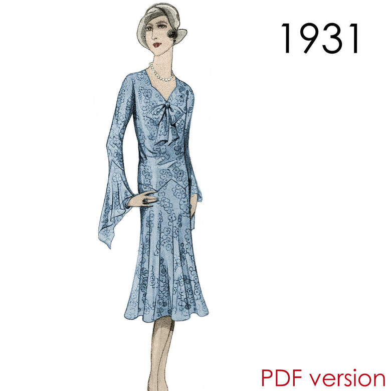 1931 Dress. Bust 120 cm (47"). PDF