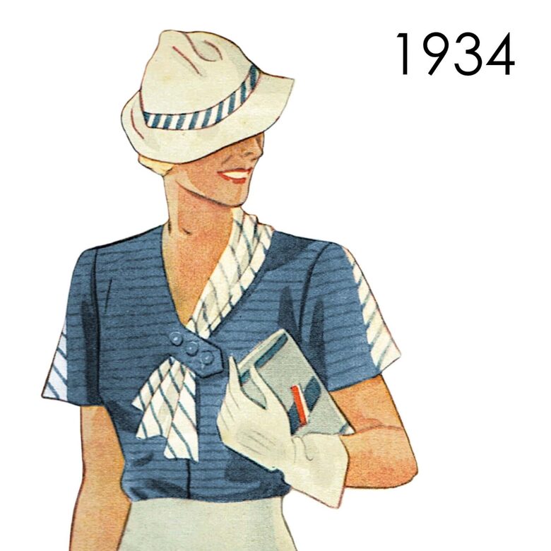 1934 Blouse. Bust 96 cm (37.8")