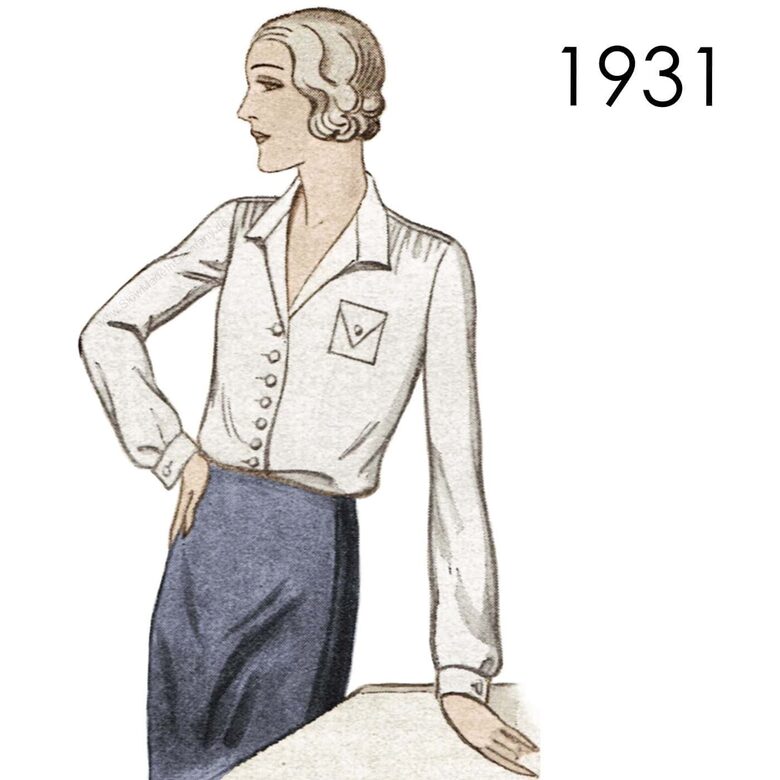 1931 Blouse. Bust 114 cm (45").