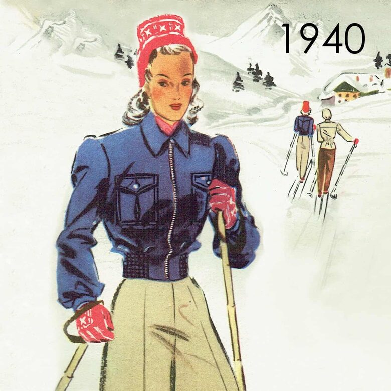 1940 Ski Jacket. Busts 92 cm or 100 cm (36" or 39.4")