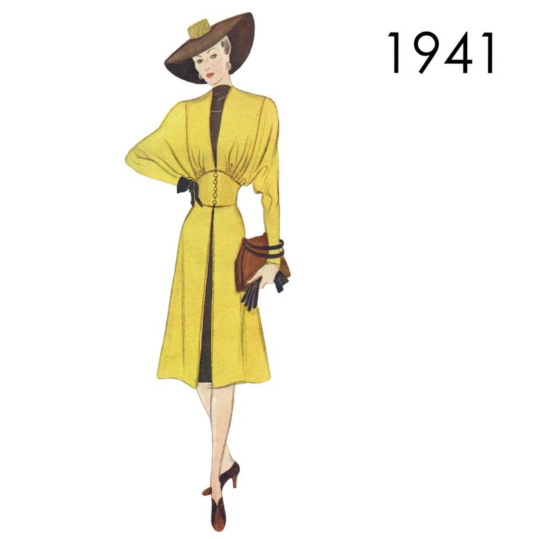 1941 Coat. Bust 88 cm (35")