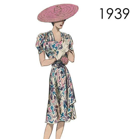 1939 Dress. Bust in 102 cm (40")