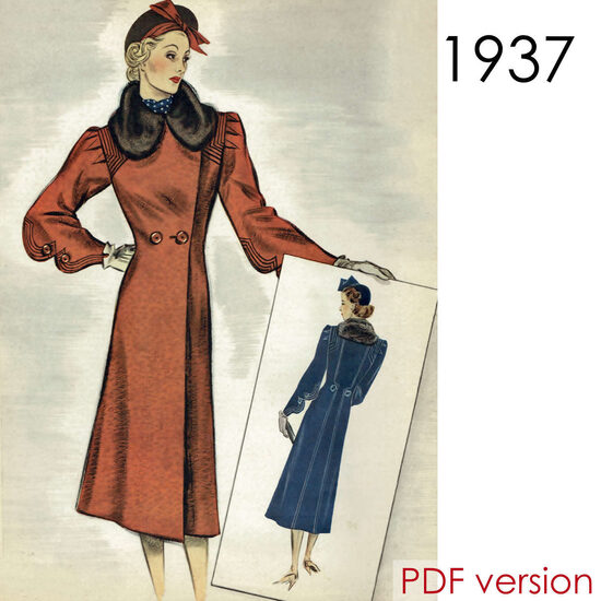 1937 Coat. Bust 96 cm (37.8"). PDF