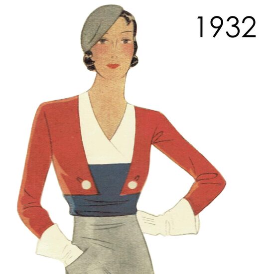 1932 Blouse.  Bust 102 cm (40").