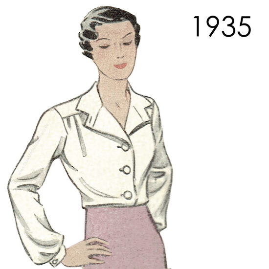 1935 Blouse. Bust 102 cm (40").