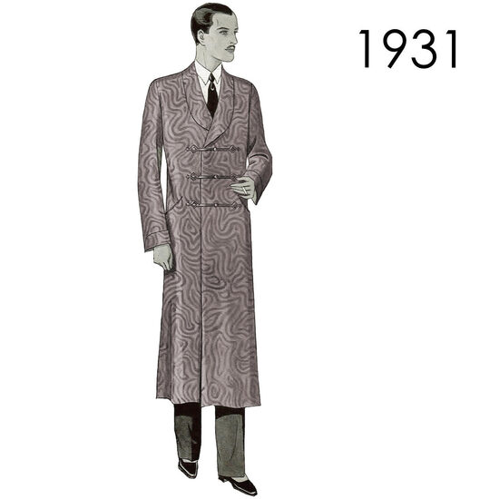 1931 Housecoat Robe. Chest 112 cm (44")