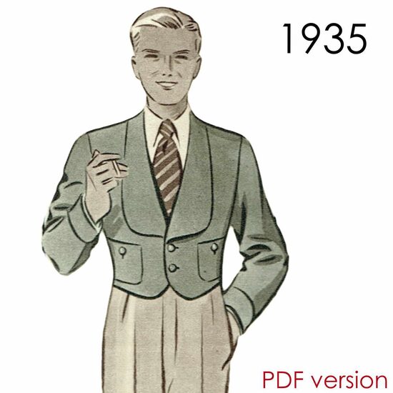 1935 Men's Jacket. Chest 120 cm (47.2"). PDF