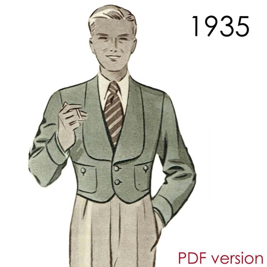 1935 Men's Jacket. Chest 120 cm (47.2"). PDF