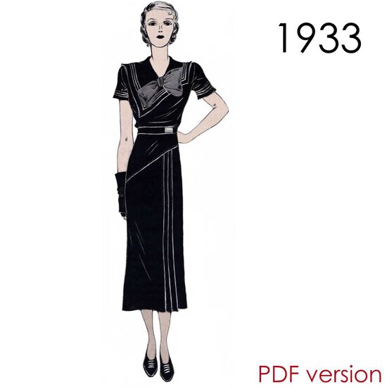1933 Dress. Bust 86 cm (33.8")