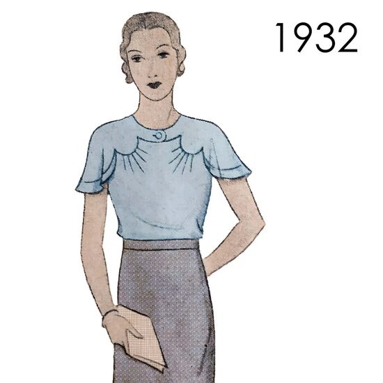 1932 Blouse. Bust 96 cm (37.8")