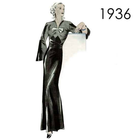 1936 Gown. Bust 120 cm (47")