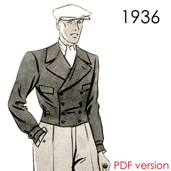 1936 Men's Jacket. Chest 96 cm (37.8"). PDF
