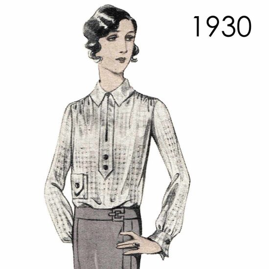 1930 Blouse. Bust 96 cm (37.8").