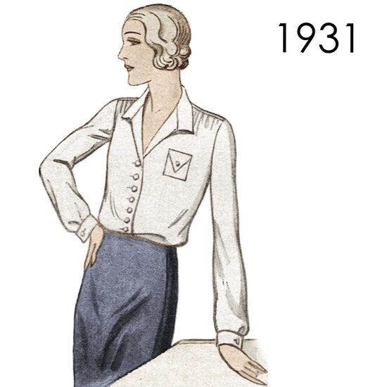 1931 Blouse. Bust 114 cm (45").