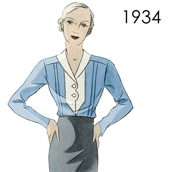 1934 Blouse. Bust 102 cm (40")