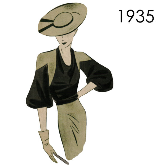 1935 Blouse & Vest. Bust 96 cm (37.8")