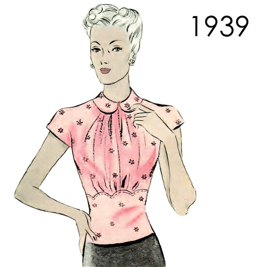 1939 Blouse. Bust 90 cm (35.4")