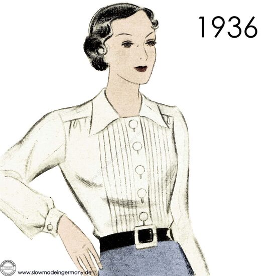 1936 Blouse. Bust 96 cm (37.8")