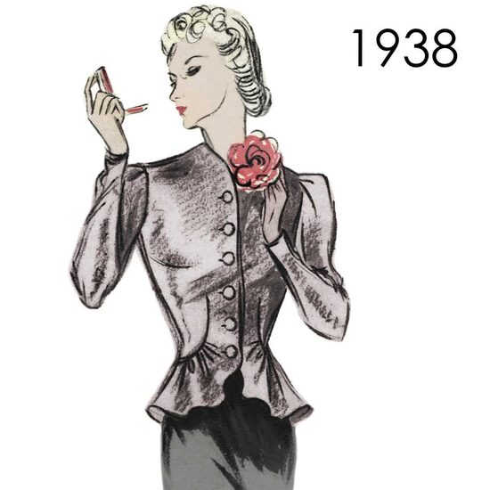1938 Blouse. Bust 90 cm (35.4")