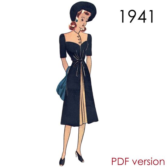 1941 Dress. Bust 102 cm (40"). PDF