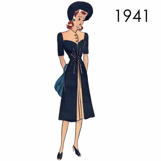1941 Dress. Bust 102 cm (40")