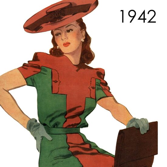 1942 Dress. Bust 104 cm (41")