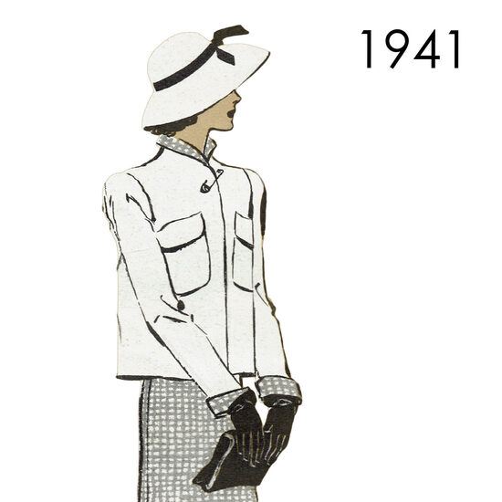 1941 Coat. Bust 88 cm (34.6")