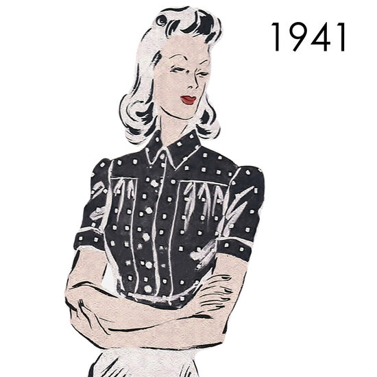 1941 Blouse. Bust 104 cm (41")