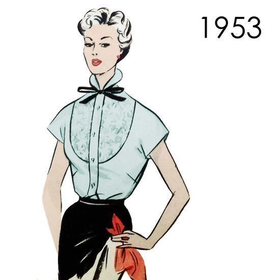 1953 Blouse. Bust 100 cm (39.4").