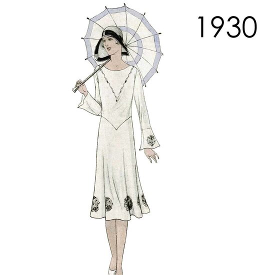 1930 Dress.  Bust 96 cm (38")