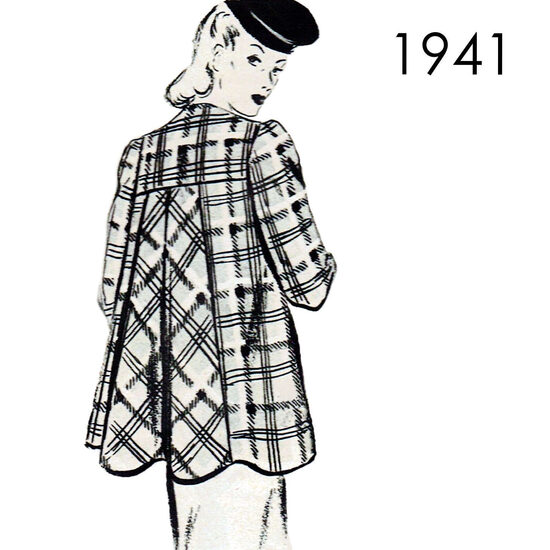 1941 Swing coat. Bust 100 cm (39")