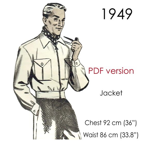 1949 Men's Jacket. Chest 92 cm (36"). PDF