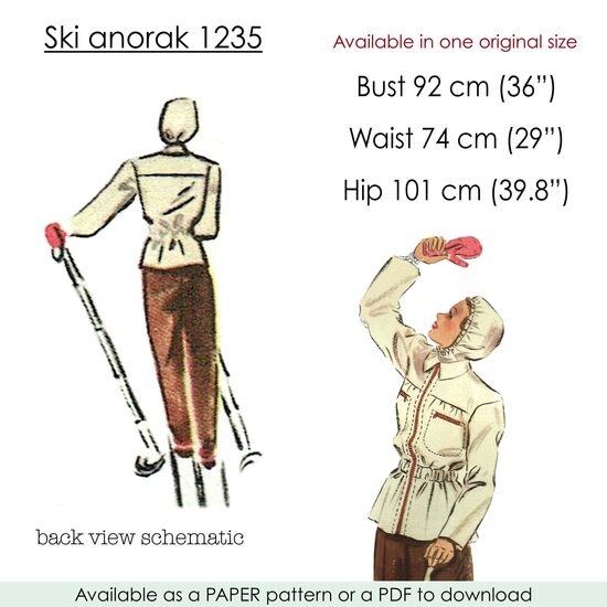 1940 Ski Anorak. Bust 92 cm (36")