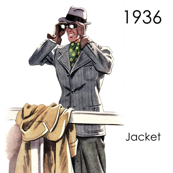 1930s Mens' sports coat pattern 104 cm (41") chest
