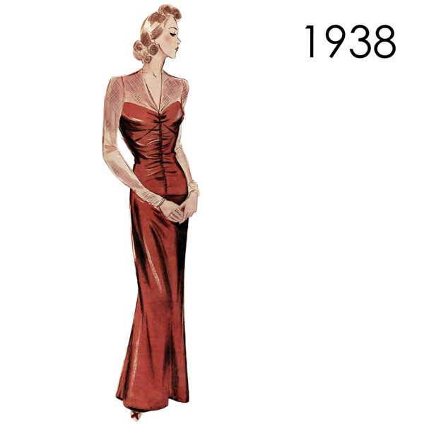 1938 Gown pattern in 102 cm/ 40" bust