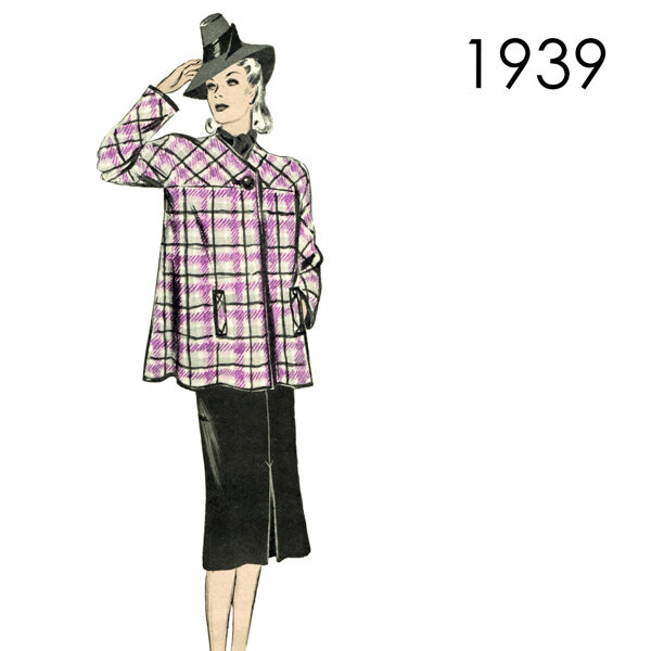 1939 Swing Coat pattern 88 cm (34.6")