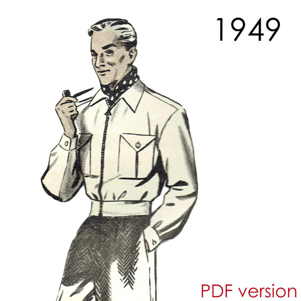 1949 Men's Jacket PDF pattern 92 cm/ 36" chest