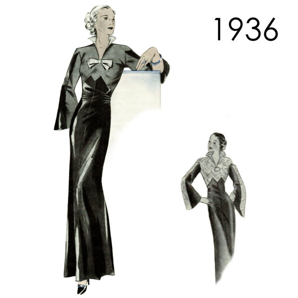 1936 Gown pattern in 120 cm/ 47" bust